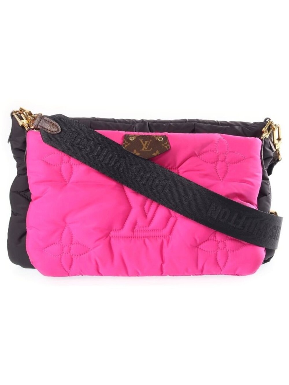 Louis Vuitton LV Pillow Maxi Multi Pochette Accessoires Shoulder Bag Black Pink
